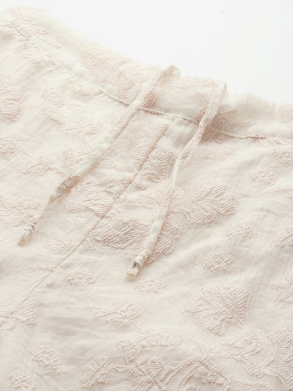 Cream Jacquard Cord Set