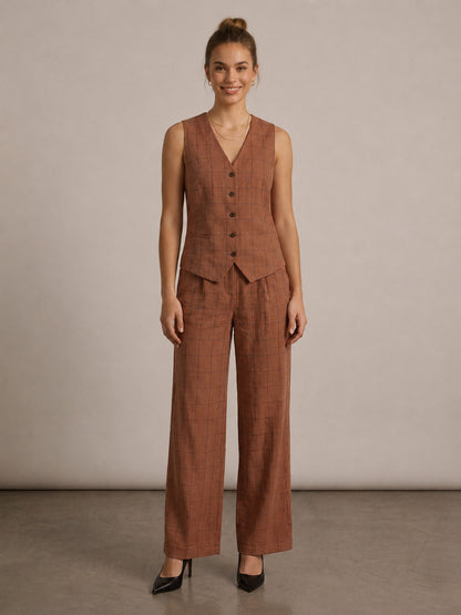Linen Vest Top & Trousers