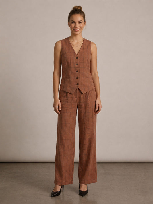 Linen Vest Top & Trousers