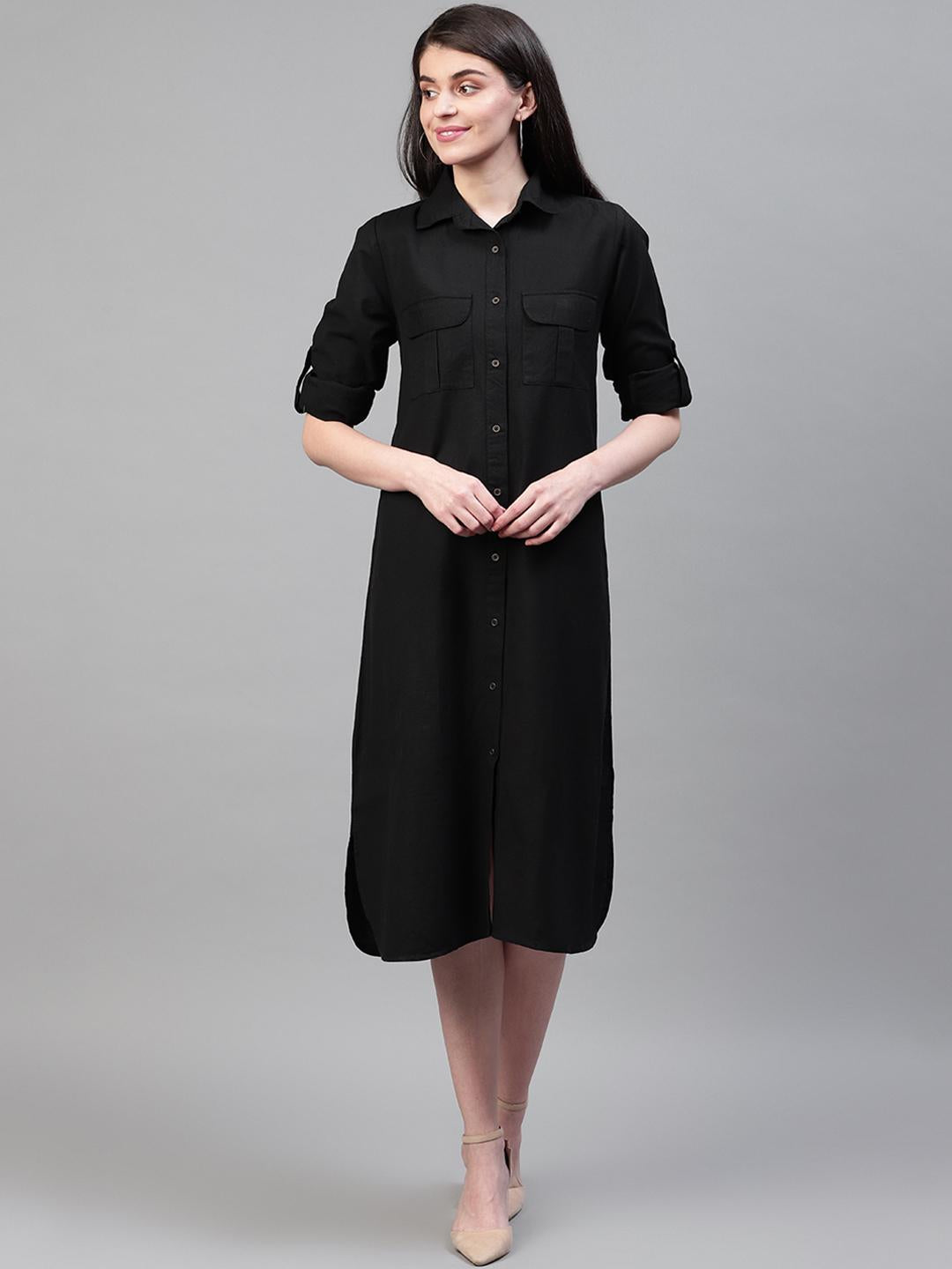 Black Shirt Dress