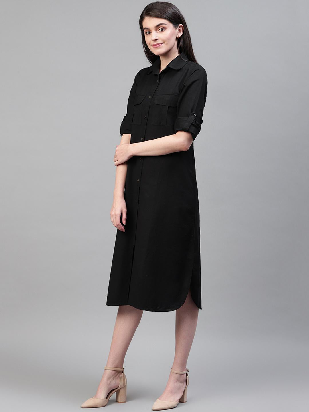 Black Shirt Dress