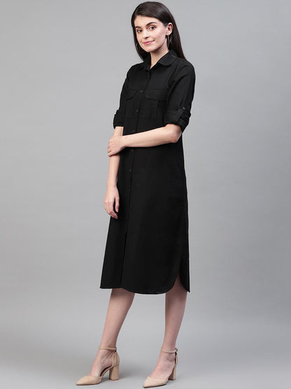 Black Shirt Dress