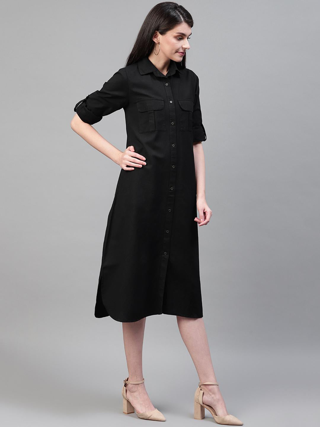 Black Shirt Dress