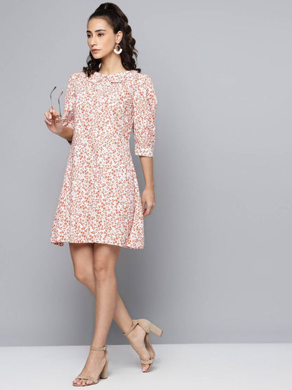 Printed peter pan Collar dress