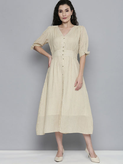 Stripe Dobby Cotton Dress