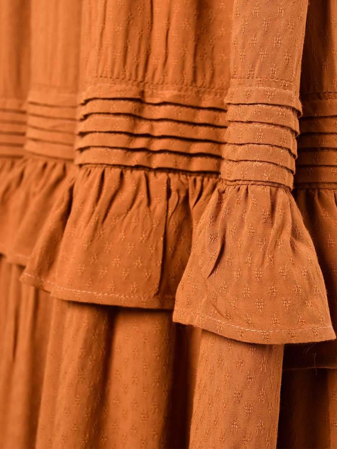 Caramel Flowy Tired Dress