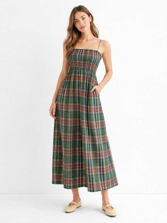 Smocket Strappy Dress