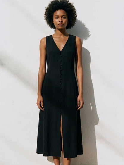 Scoup Women's sleeveless-black-dress