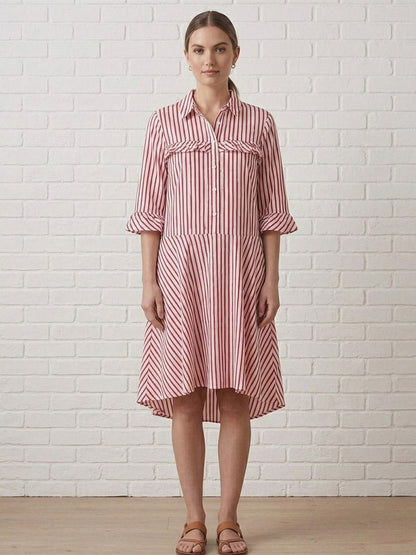Rayon Stripe Dress