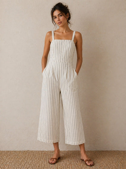Cotton Stripe Jumpsuit