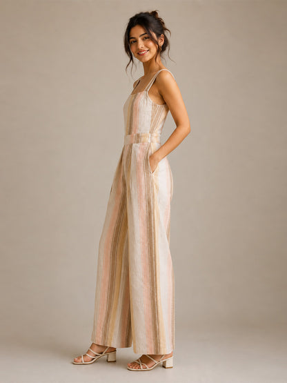 Multicolor Stripe Jumpsuit