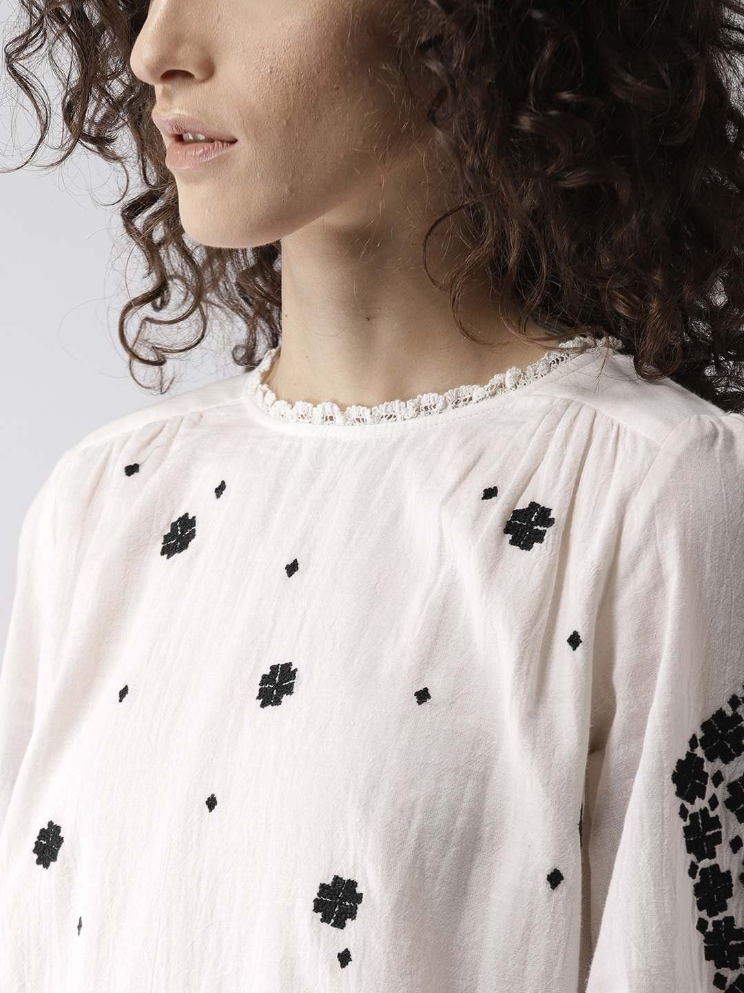 Embroidered Shift Dress