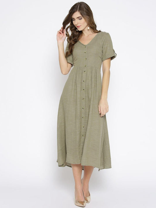 Scoup Olive Green Dress