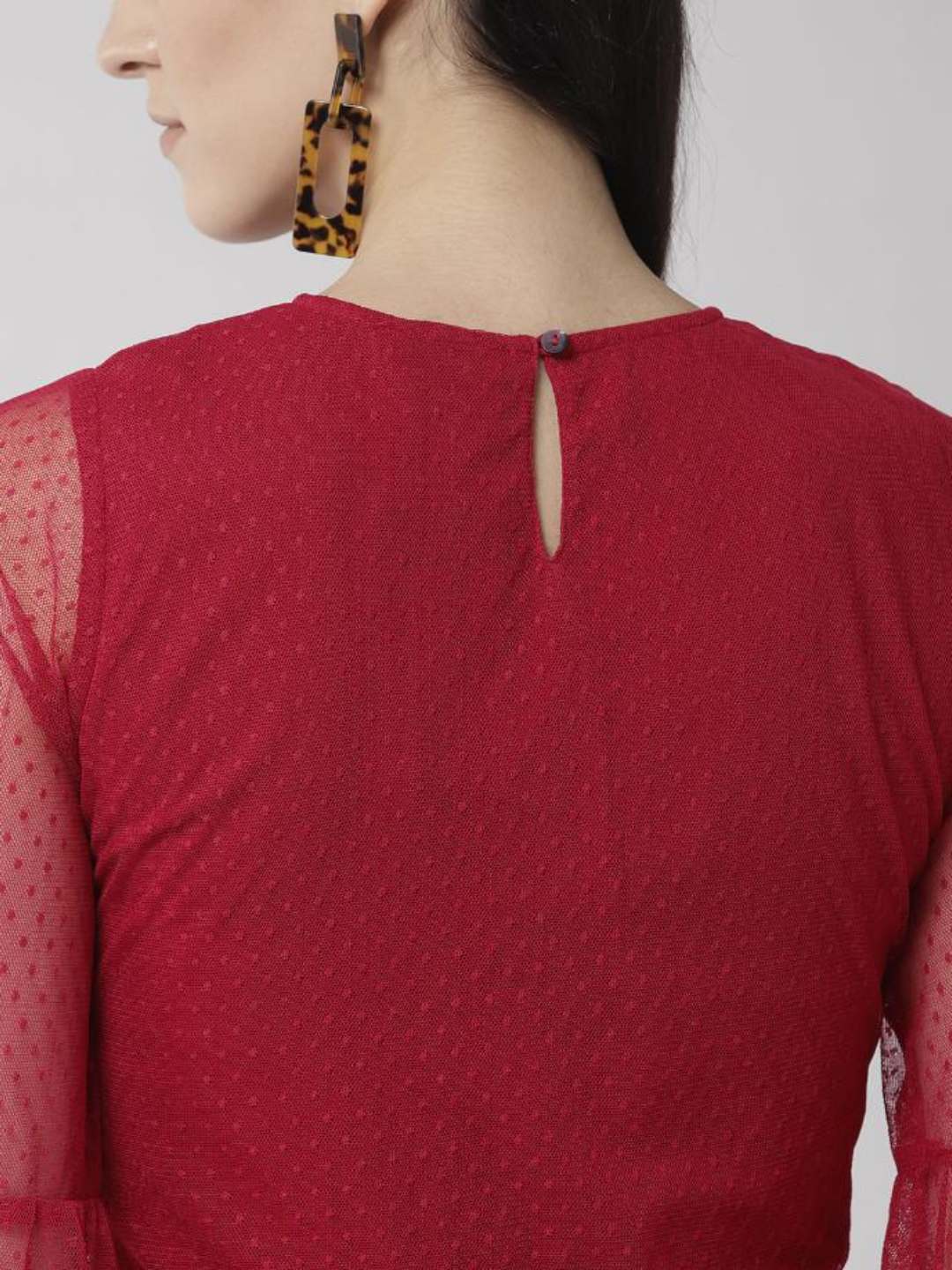 Buta Mesh Embroidered lace Insert Dress
