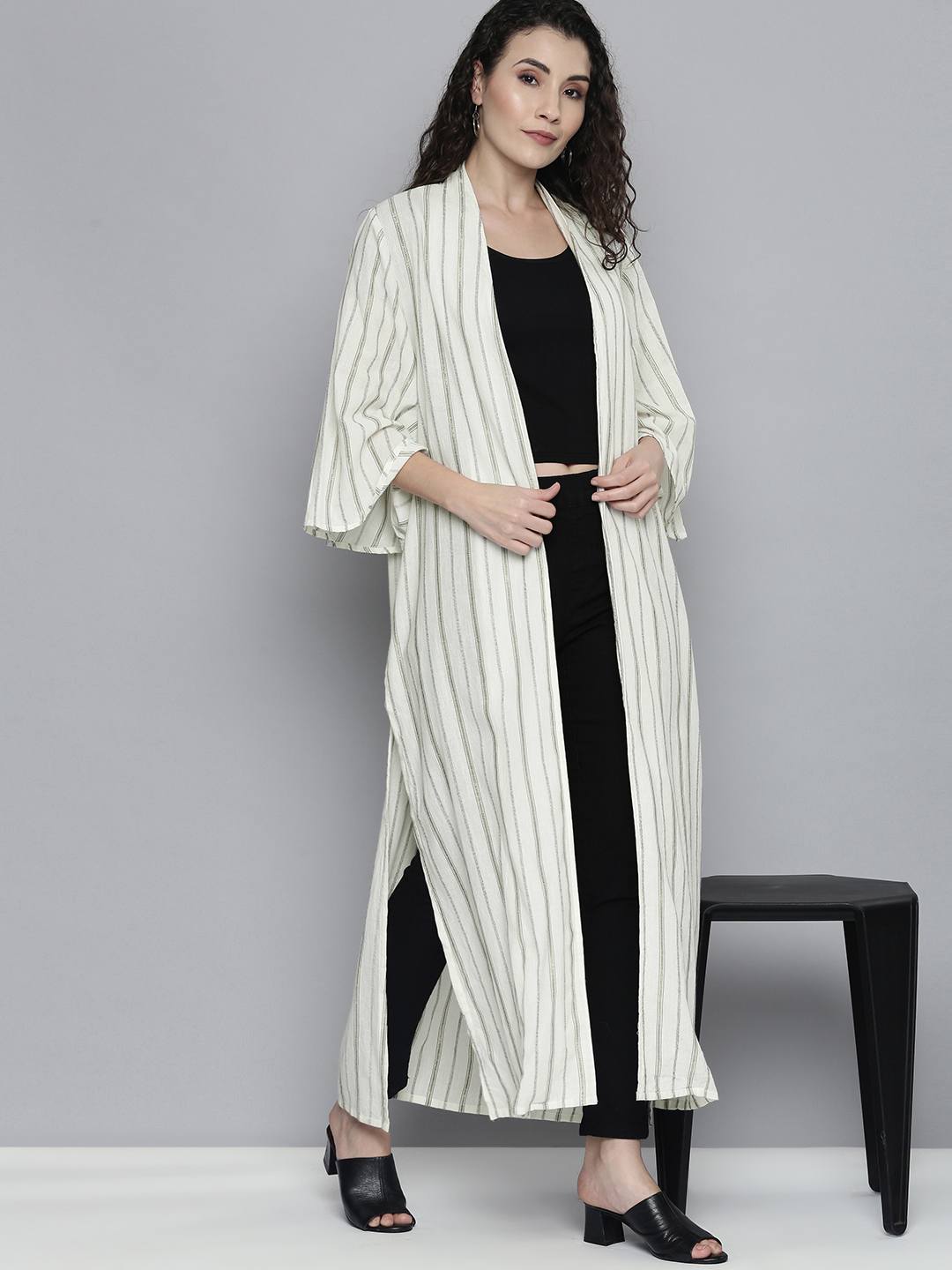 Dobby Stripe Long Shrug