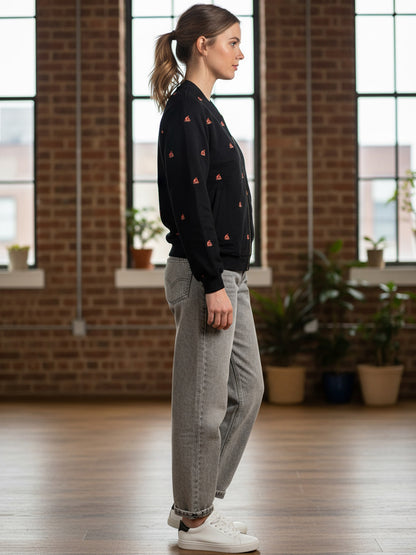 Embroidered Fleece Jacket.