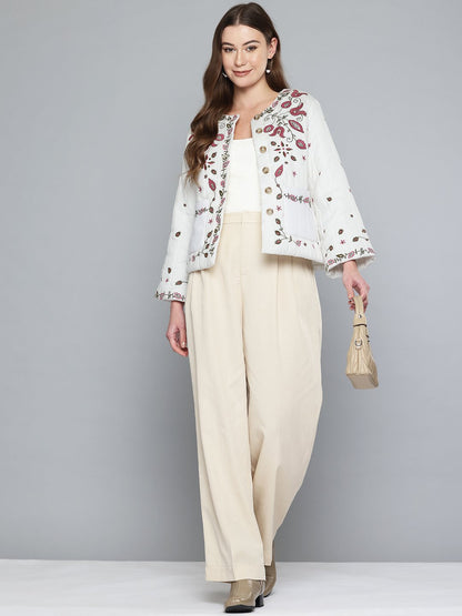 Quilted Embroidered jacket