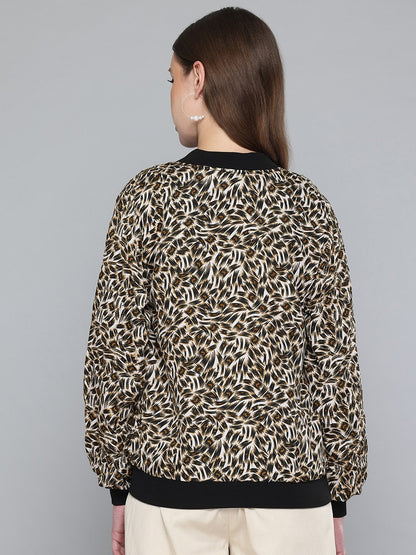 Printed Bomber jacket with embellishment