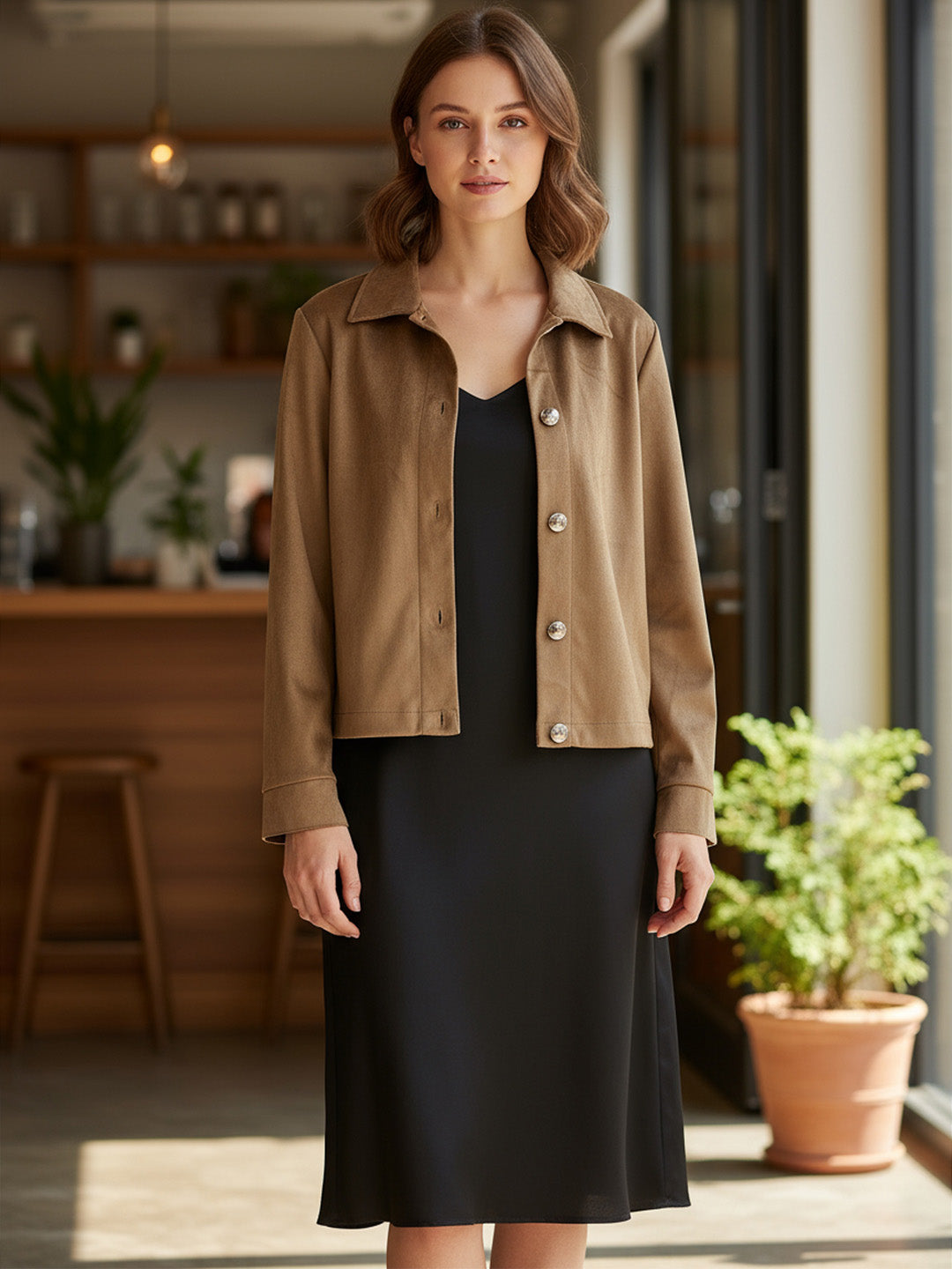 Faux Suede Short Jacket