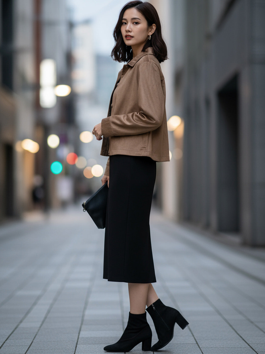 Faux Suede Short Jacket