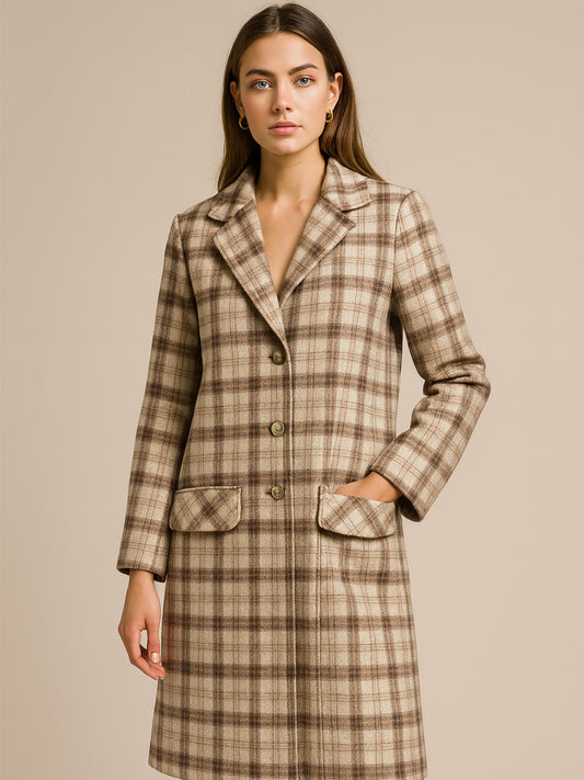 Long Check Coat