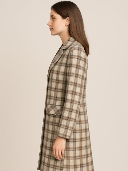 Long Check Coat