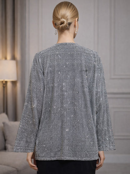 Sequinned Lurex Shrug