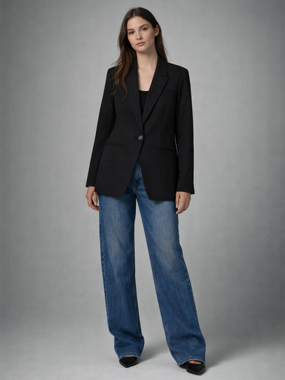 Black Regular Fit Blazer