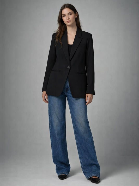 Black Regular Fit Blazer