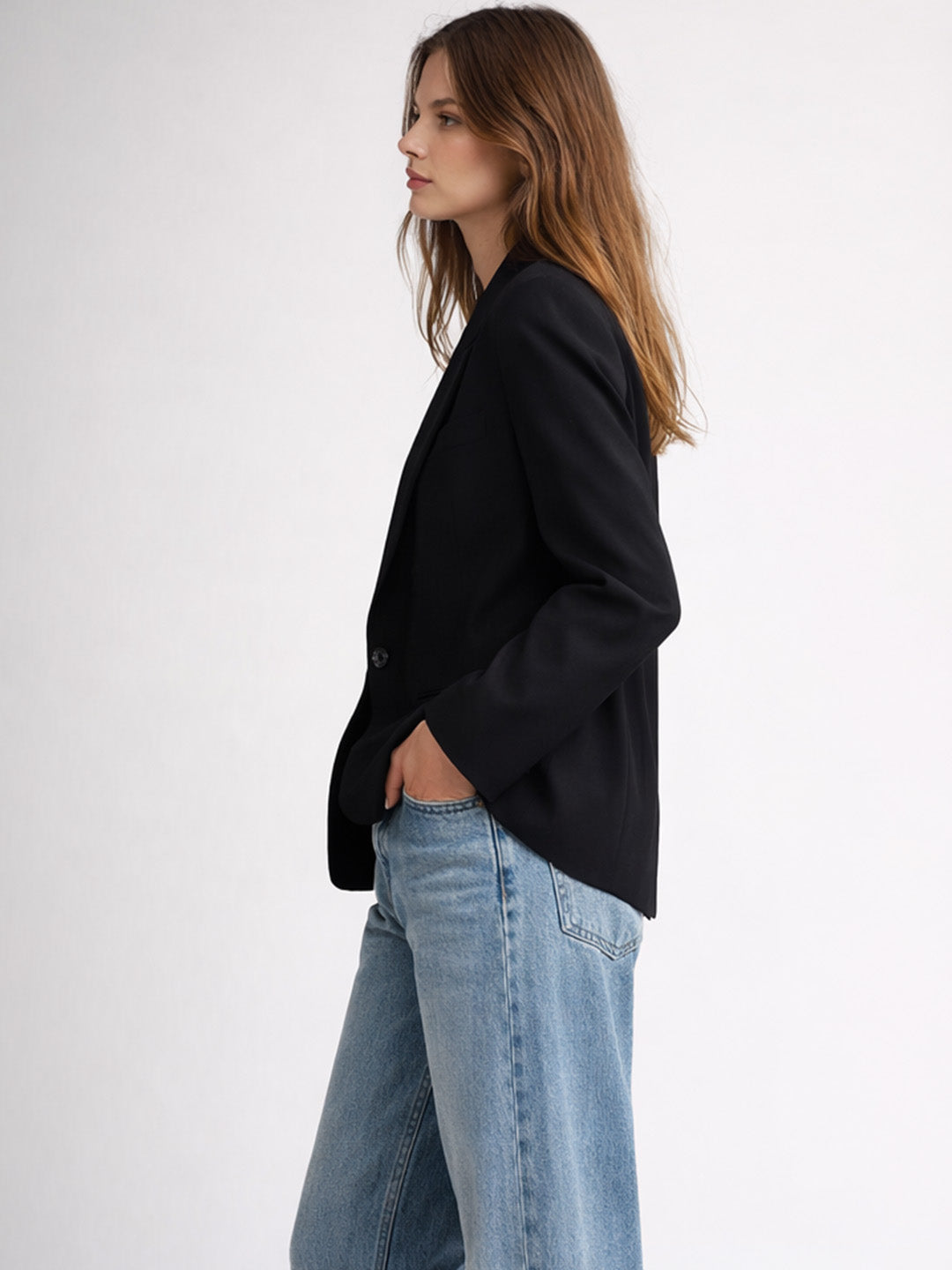 Black Regular Fit Blazer