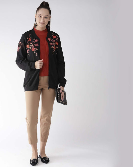 Embroidered Cotton Terry Jacket