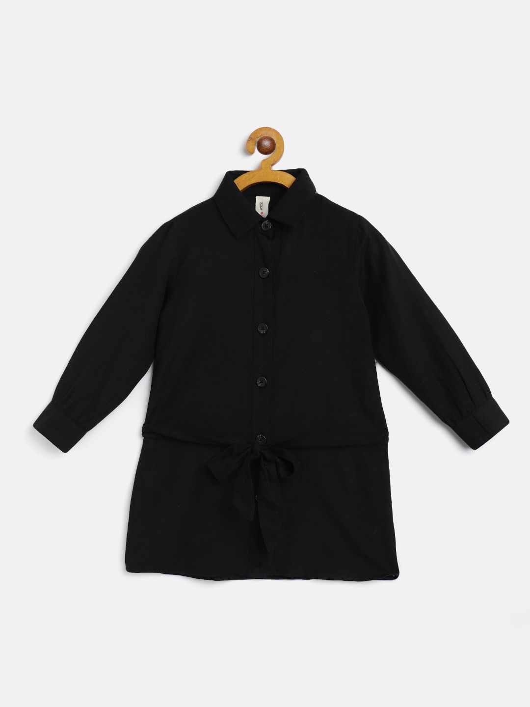 Black front buttoned Shirt dress