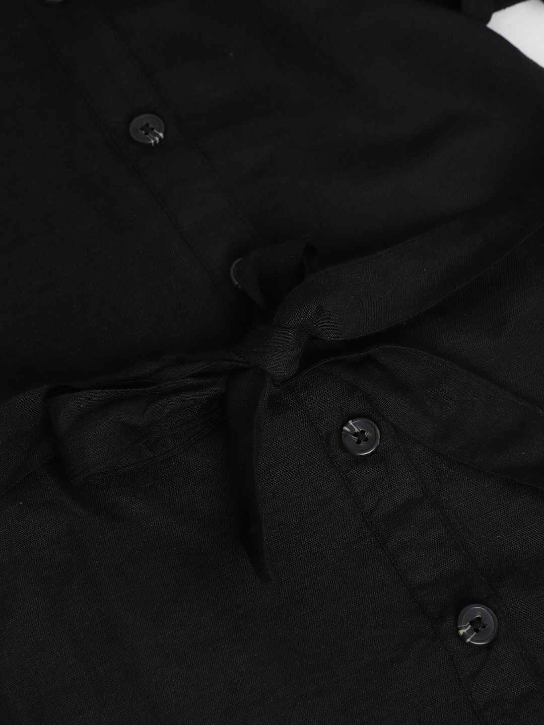 Black front buttoned Shirt dress