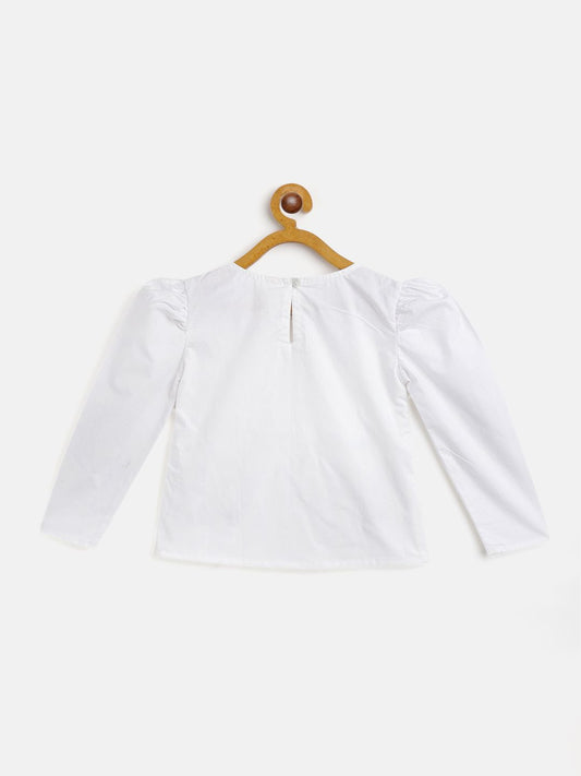 Dot Embroidered Poplin Top