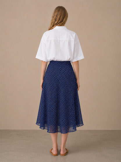 Blue Polka Dot Skirt