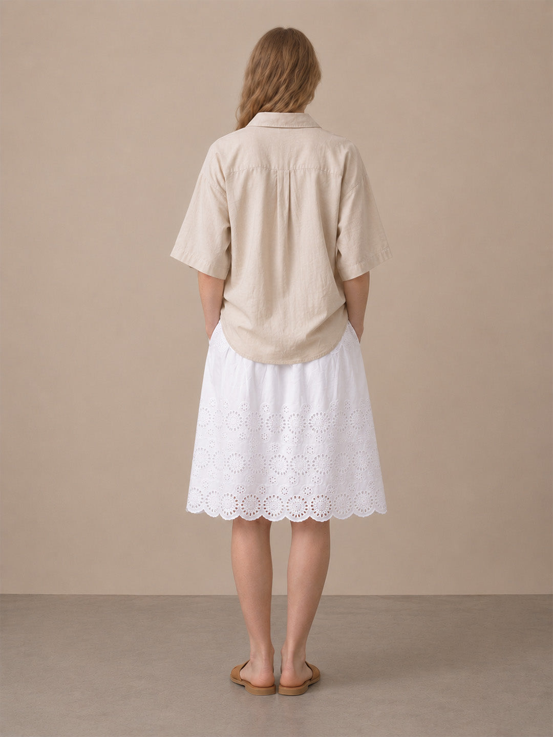 White Schiffli Skirt