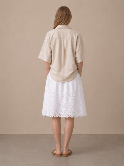 White Schiffli Skirt