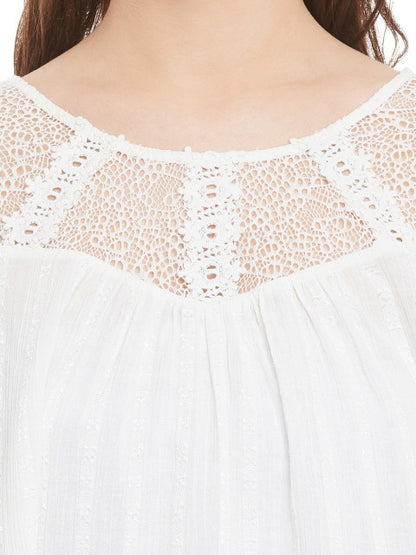 White Cotton Lace Top