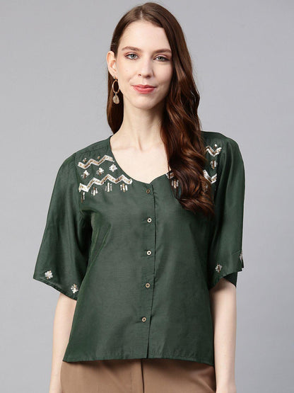 Viscose Embellished Short Top