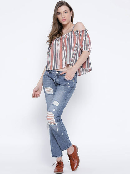 Striped Off-Shoulder Top