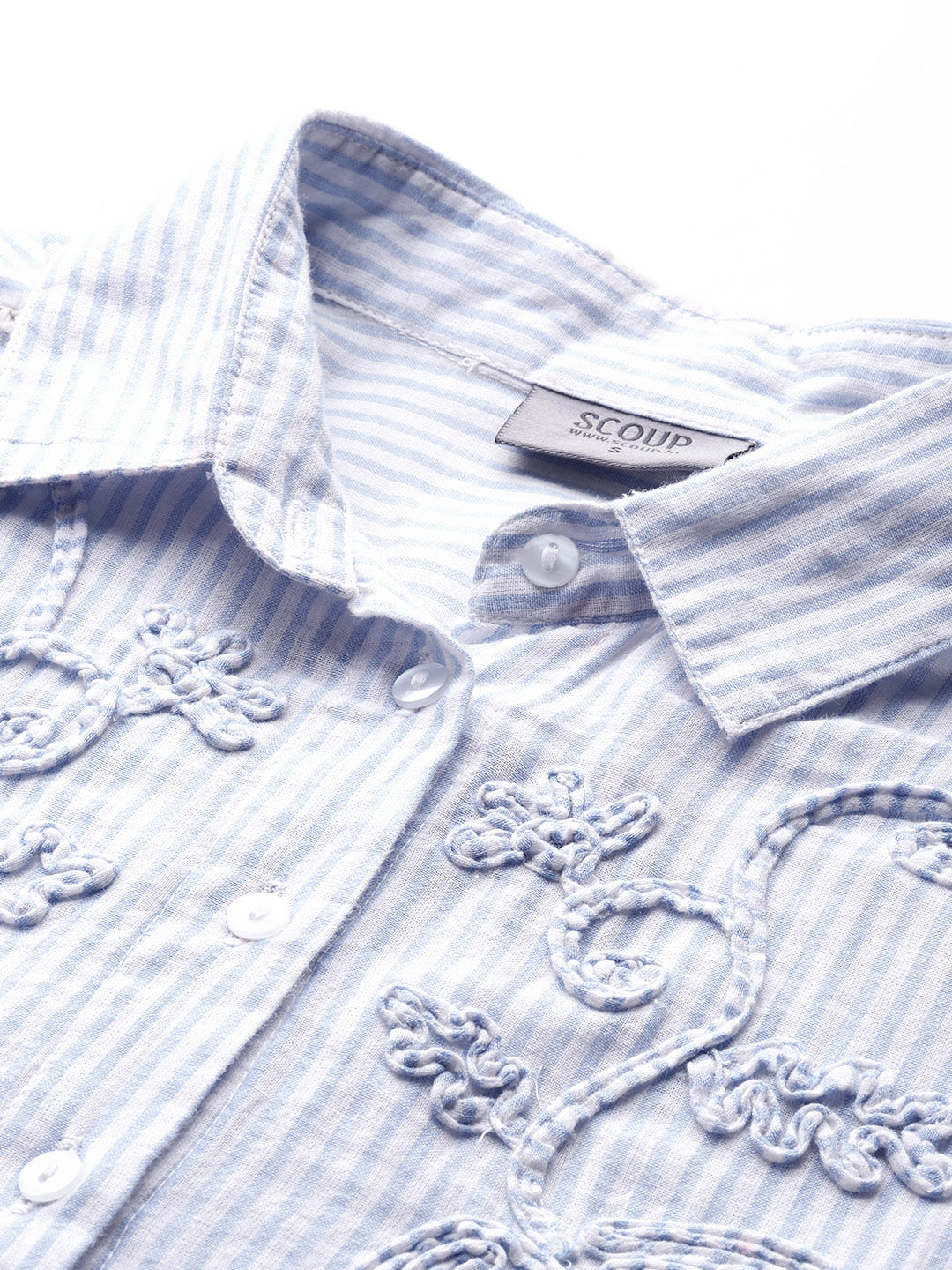 Dori embroidered striped shirt