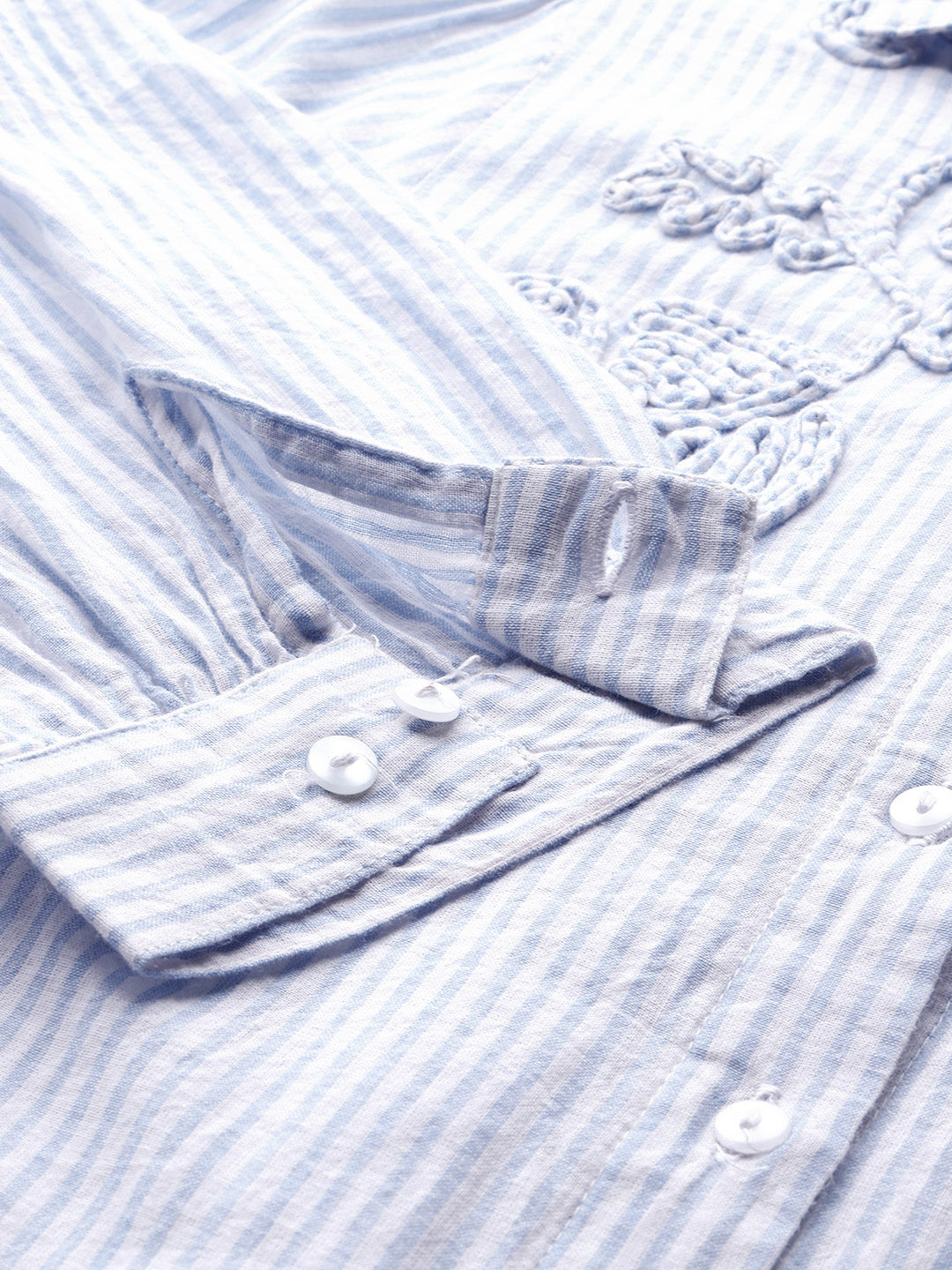 Dori embroidered striped shirt