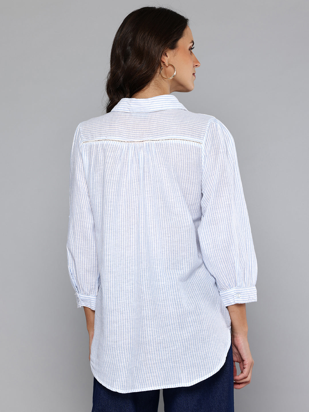 Dori embroidered striped shirt