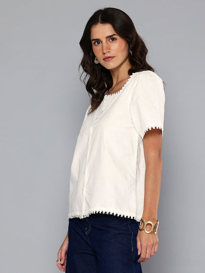 Lace detail top