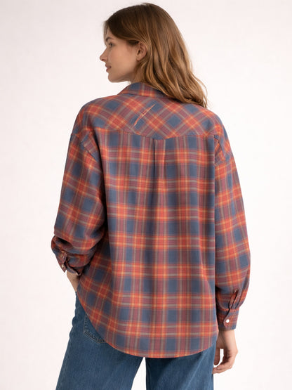 Embellished Collar Check Shirt