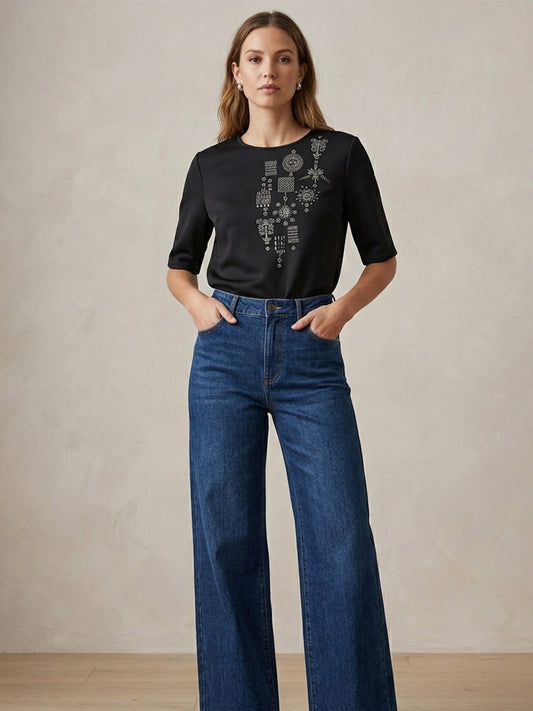 Scoup Women's embellished-knit-top