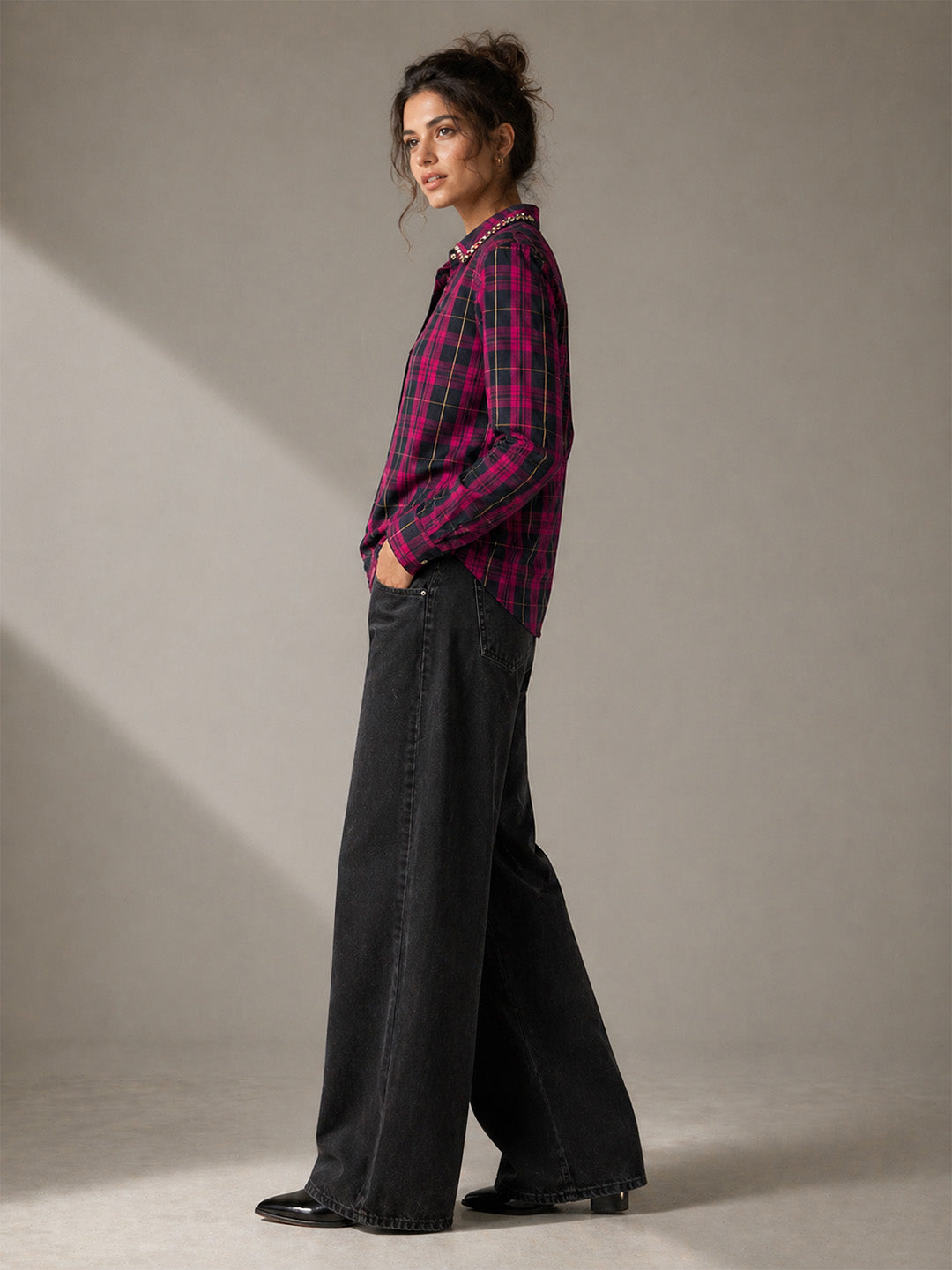 scoup-embellished-collar-cotton-check-shirt