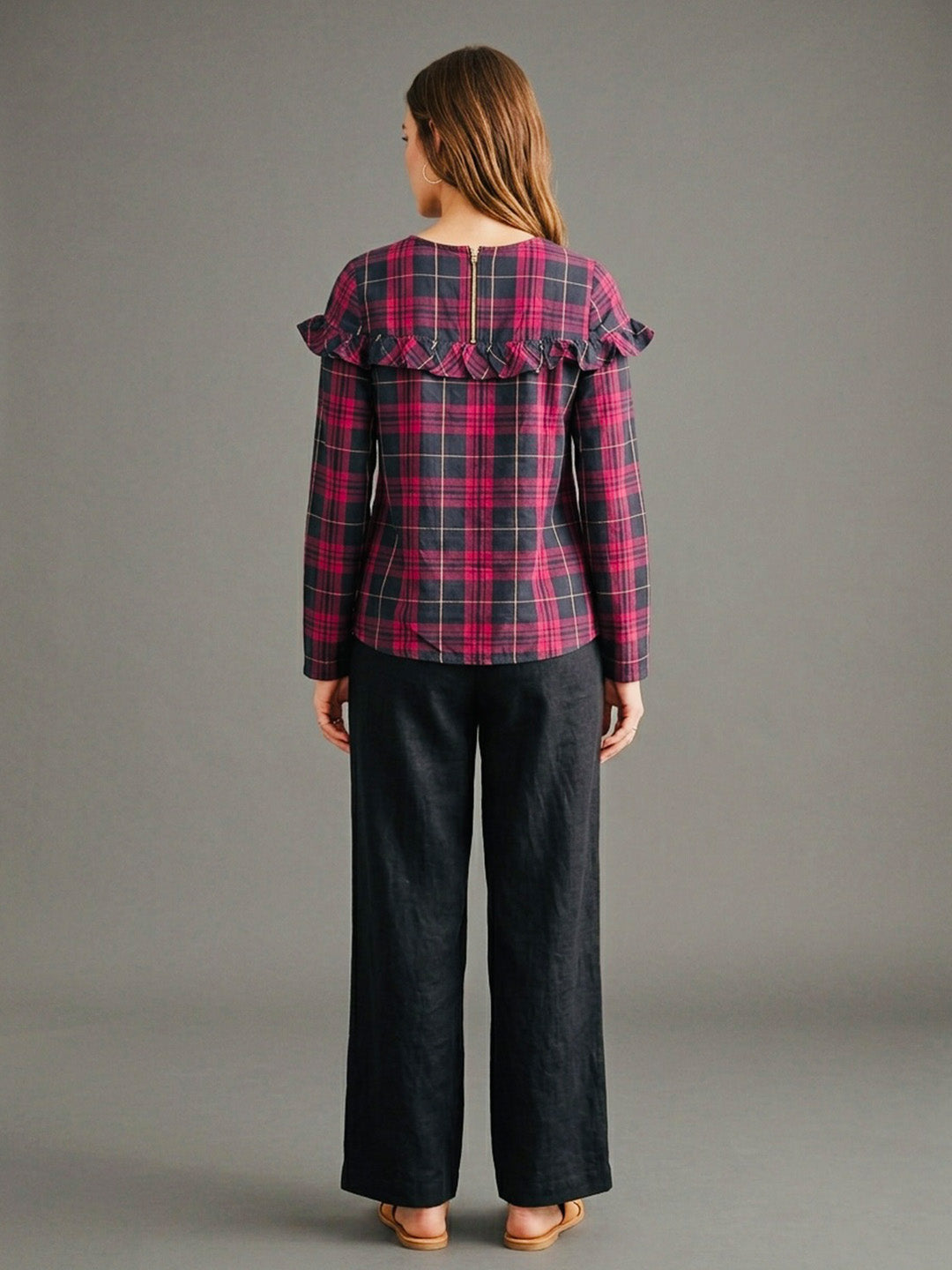 scoup-cotton-check-beaded-top