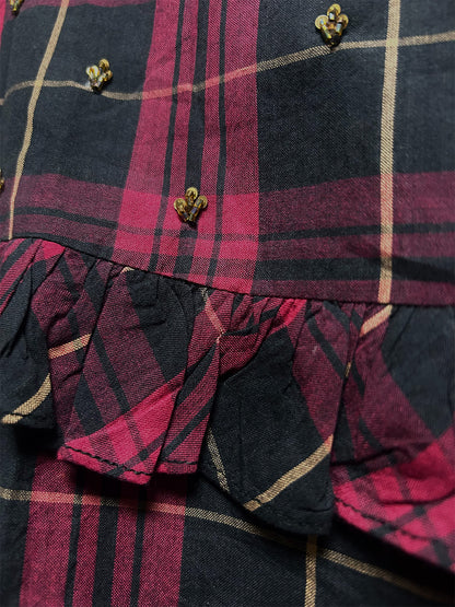 scoup-cotton-check-beaded-top