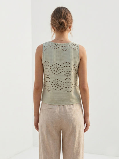 Embroidered Schifli Top